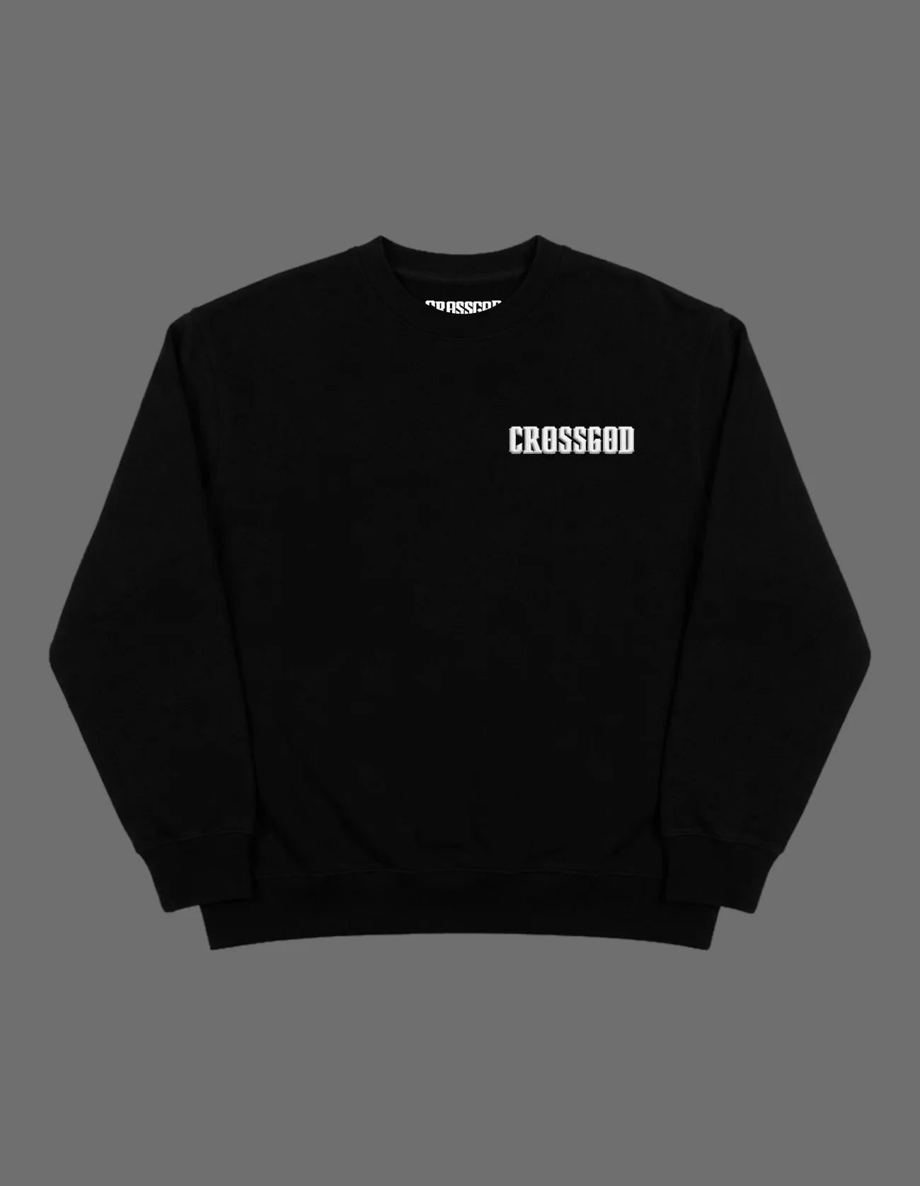 Black Embroidery Crewneck