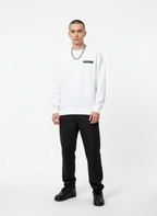 White Embroidery Crewneck