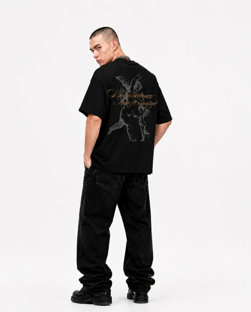 Faces of good Tee Black