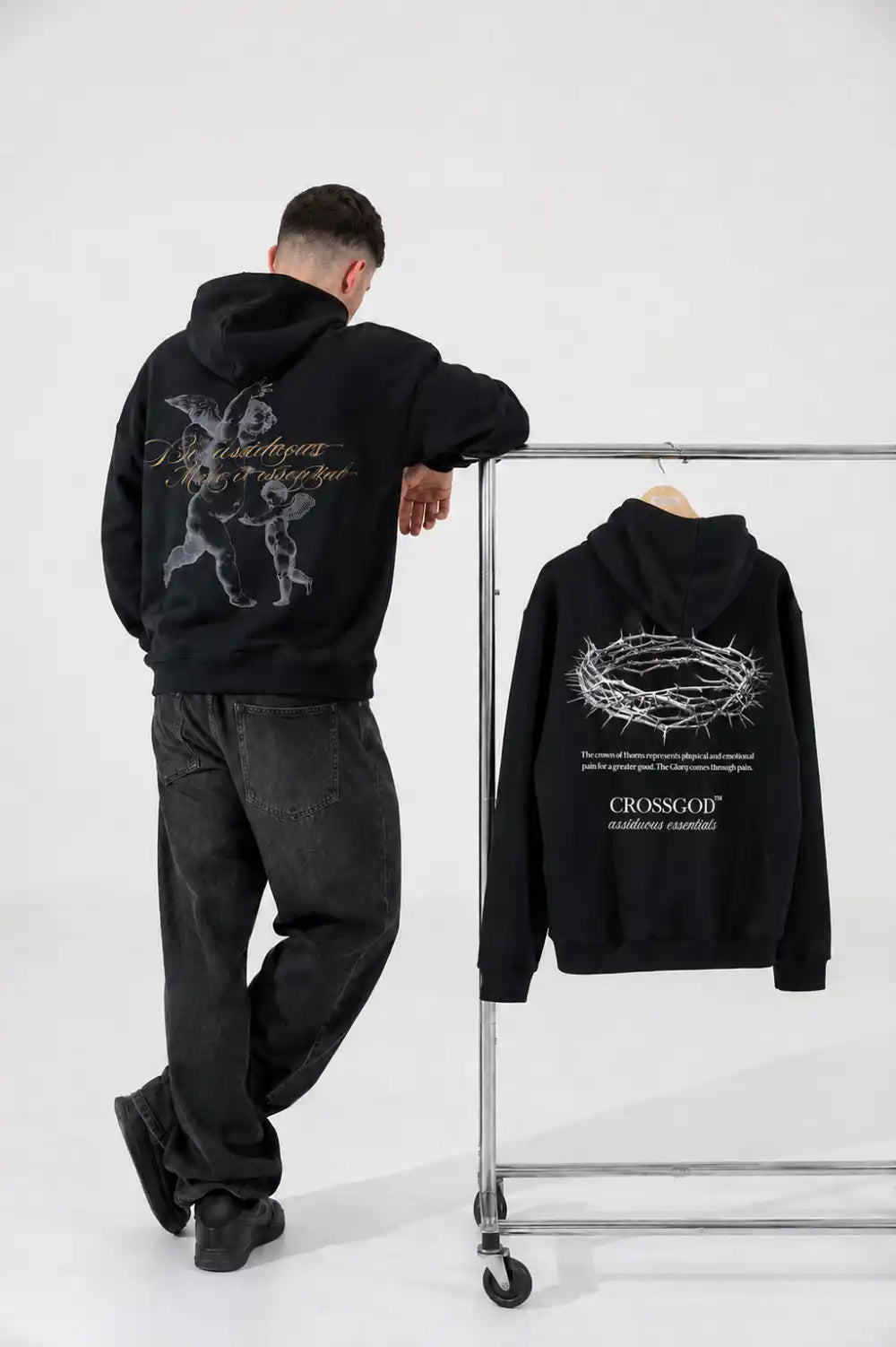 Faces of Good hoodie Black